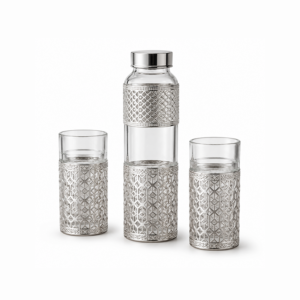 Glass water bottle set